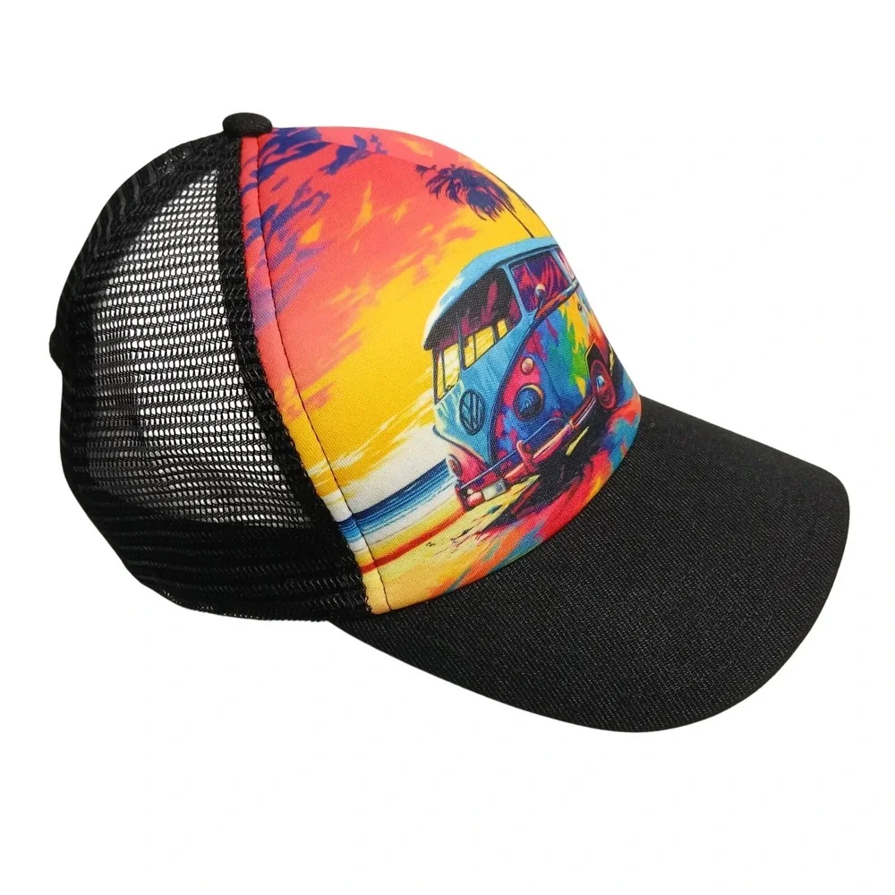Volkswagen Open Road Cap, Hat, Tie Dye- One Size - Mesh Officially Licensed#1462